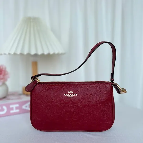 Túi Đeo Vai Nữ Coach Nolita 19 In Signature Leather C7362 Red Màu Đỏ - Túi xách - Vua Hàng Hiệu