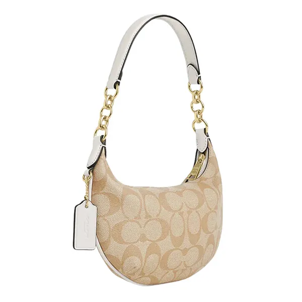 Túi Đeo Vai Nữ Coach Payton Mini In Signature Canvas CM273 Màu Nâu Khaki