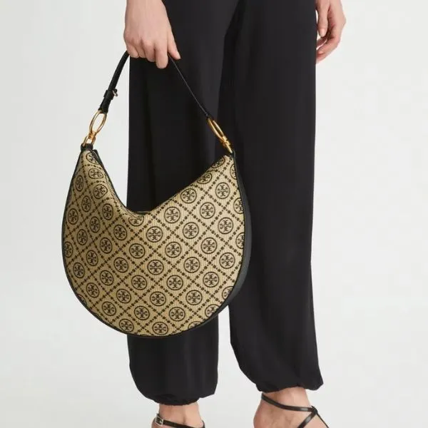 Túi Đeo Vai Nữ Tory Burch T Monogram Zip Shoulder Bag Màu Nâu