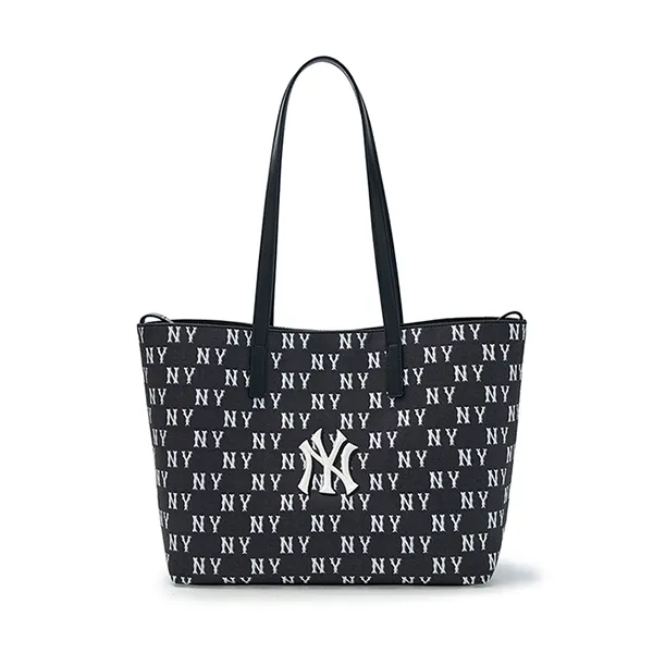 Túi Tote Nữ MLB Classic Monogram Jacquard Shopper Bag Boston Red Sox 3AORM015N-50BKS Black Màu Đen
