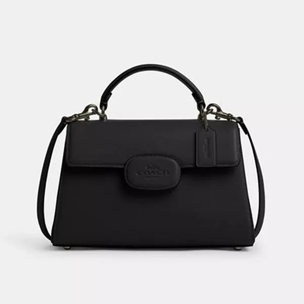 Túi Xách Nữ Coach Silver Blush Eliza Top Handle Bag CT852 Black Màu Đen