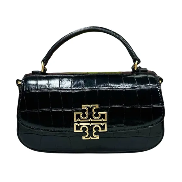 Túi Xách Nữ Tory Burch Britten Embossed Mini Top Handle 1497920723 Màu Đen