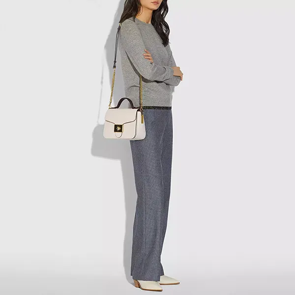 Túi Xách Tay Nữ Coach Cassidy Top Handle Crossbody 76684 Màu Trắng
