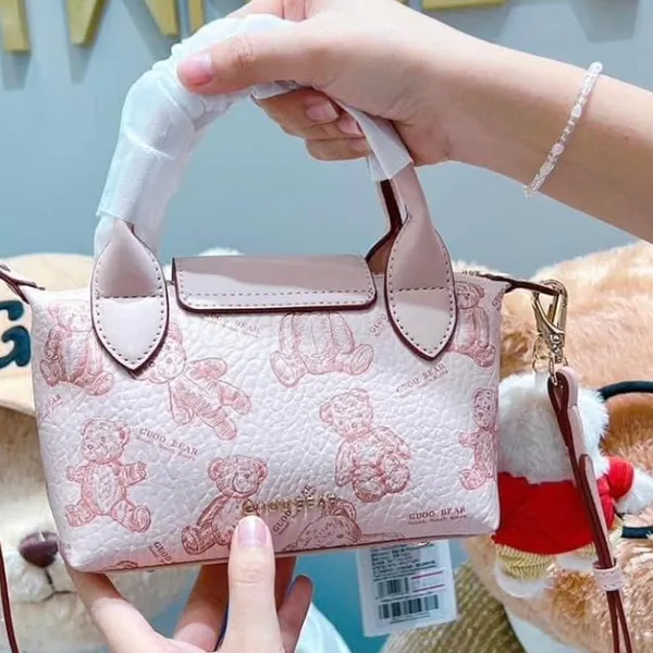 Túi Xách Tay Nữ TTWN BEAR & GUOO TN3541 GU1159-3900 Màu Hồng Size S - Túi xách - Vua Hàng Hiệu