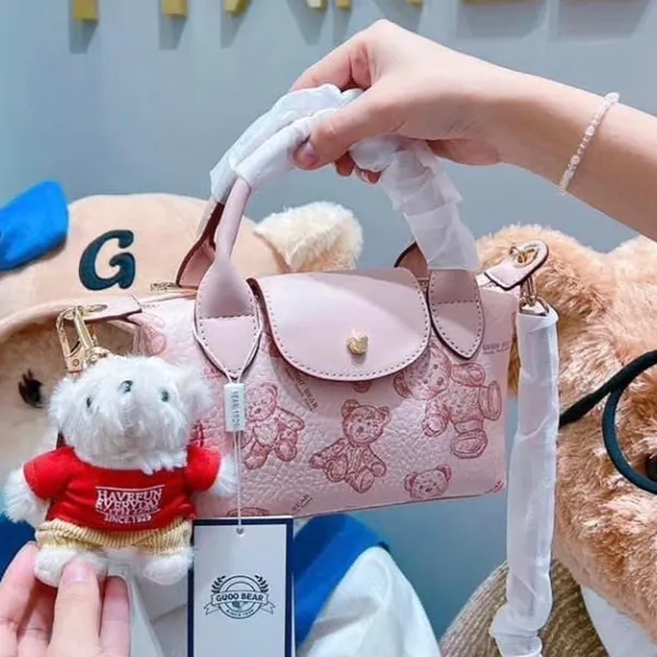 Túi Xách Tay Nữ TTWN BEAR & GUOO TN3541 GU1159-3900 Màu Hồng Size S - Túi xách - Vua Hàng Hiệu