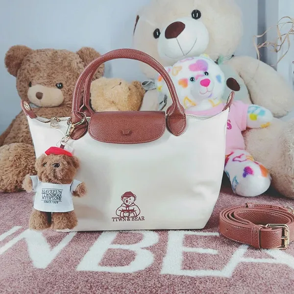 Túi Xách Tay Nữ TTWN BEAR Handbag TN3541 TN3541-10040 Màu Be Phối Nâu Size M