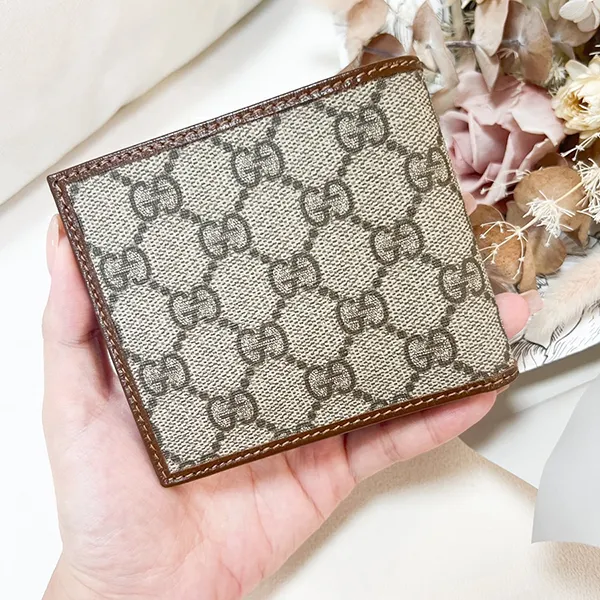 Ví Nữ Gucci Wallet With Interlocking G In GG Supreme Màu Nâu - Túi xách - Vua Hàng Hiệu
