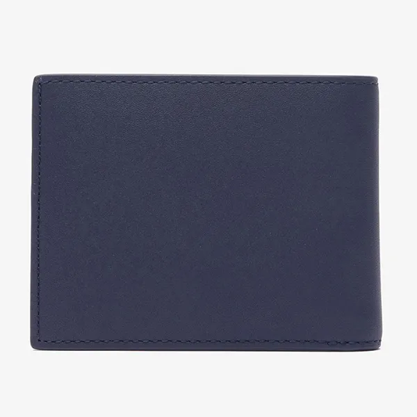 Ví Nam Lacoste Men's Fitzgerald Leather Billfold With ID Card Holder NH1407FG 021 Màu Xanh Navy