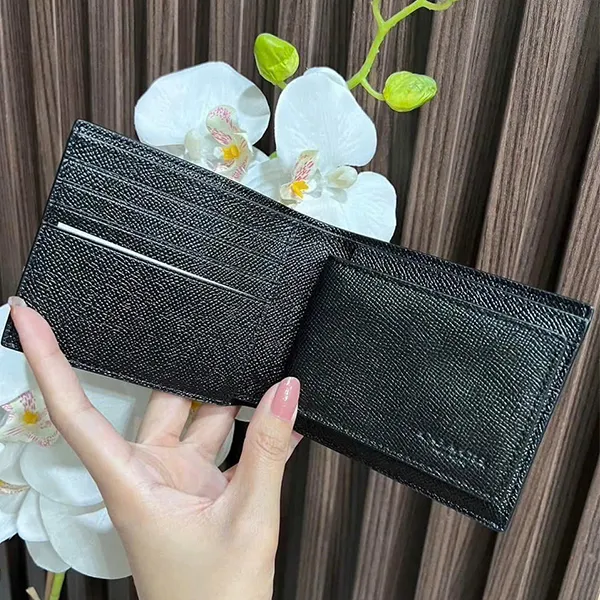 Ví Nam Coach 3 In 1 Wallet Crossgrain Leather CR899 Màu Đen