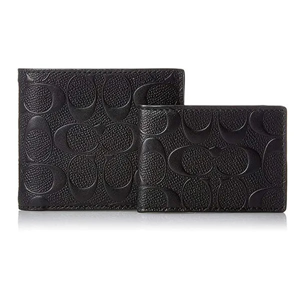 Ví Nam Coach 3 In 1 Wallet In Signature Leather F75371 Màu Đen