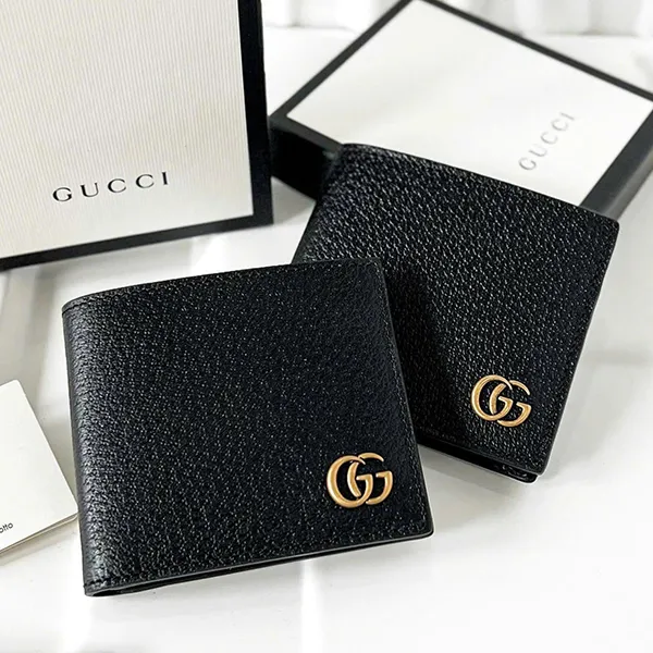 Ví Nam Gucci GG Marmont Bi-Fold Wallet 428726 DJ20T 1000 Màu Đen