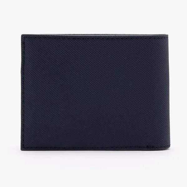 Ví Nam Lacoste Men's Classic Petit Piqué Six Card Wallet NH4419HC 021 Màu Xanh Đen