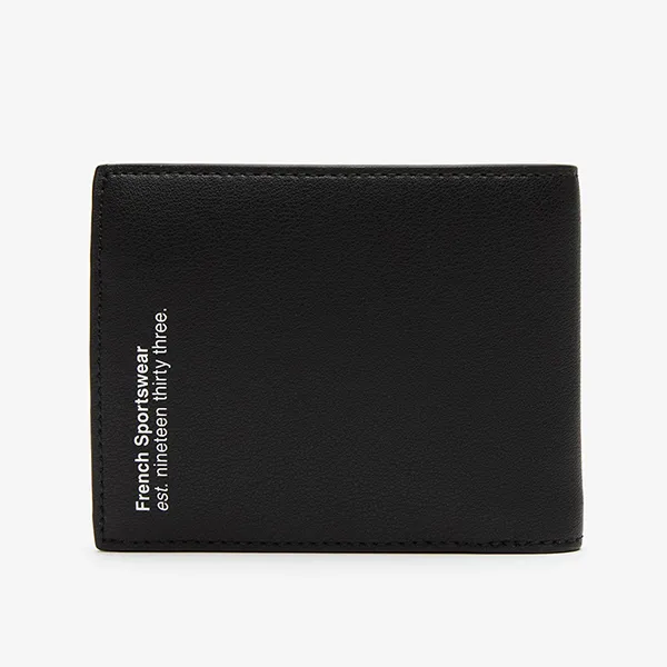 Ví Nam Lacoste Men's Contrast Print Wallet NH4116-000 Màu Đen