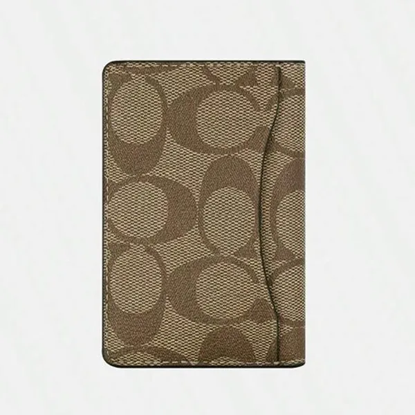 Ví Nữ Coach ID Wallet In Signature Canvas CJ753 Màu Nâu Khaki