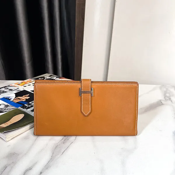 Ví Nữ Hermès Wallet Bearn Soufflet Brown Màu Nâu - Túi xách - Vua Hàng Hiệu