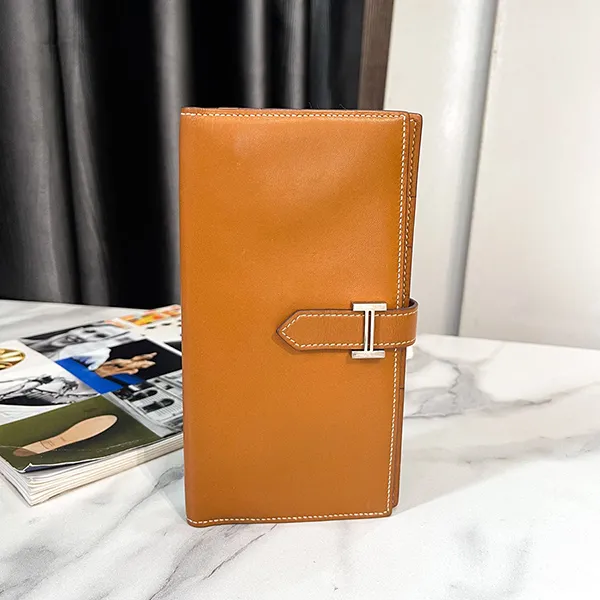 Ví Nữ Hermès Wallet Bearn Soufflet Brown Màu Nâu - Túi xách - Vua Hàng Hiệu