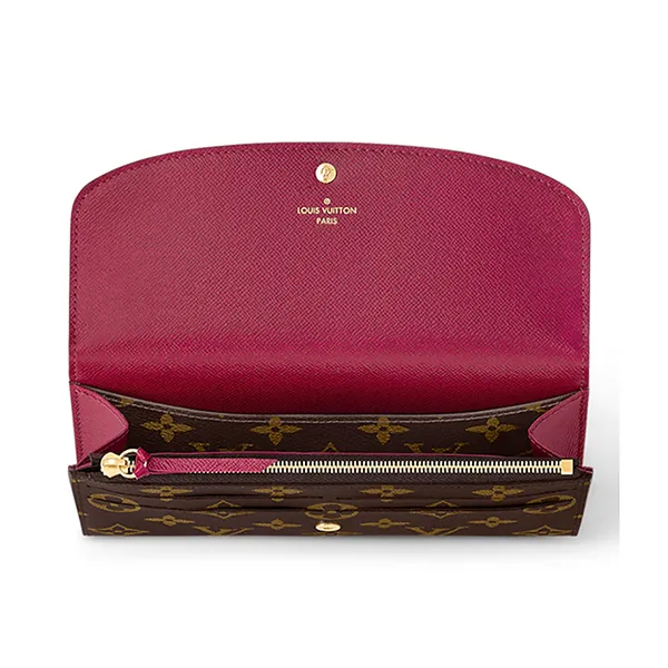 Ví Nữ Louis Vuitton LV Emilie Monogram Emilie Wallet Brown M60697 Màu Nâu Đen
