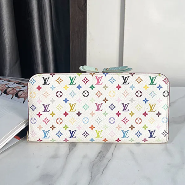Ví Nữ Louis Vuitton LV Monogram Multicolor Wallet Ansolite Anise M93753 Màu Trắng Họa Tiết - Túi xách - Vua Hàng Hiệu