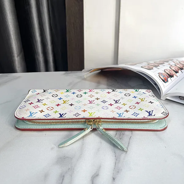 Ví Nữ Louis Vuitton LV Monogram Multicolor Wallet Ansolite Anise M93753 Màu Trắng Họa Tiết - Túi xách - Vua Hàng Hiệu