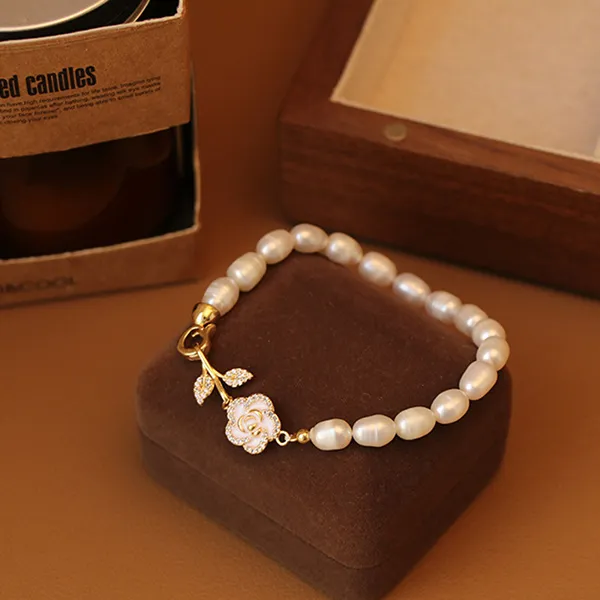 Vòng Đeo Tay Nữ Kya Jewel Pearl Blossom PB16 Màu Trắng - Trang sức - Vua Hàng Hiệu