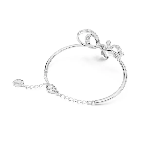 Vòng Đeo Tay Nữ Swarovski Hyperbola Bangle Bow White Rhodium Plated 5647563 Màu Trắng Bạc