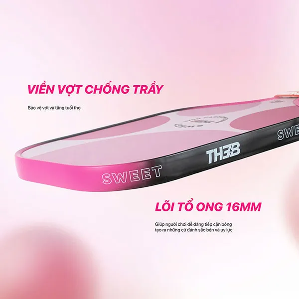 Vợt Pickleball The B Sports Paddle Màu Hồng Nhạt - Pickleball - Vua Hàng Hiệu