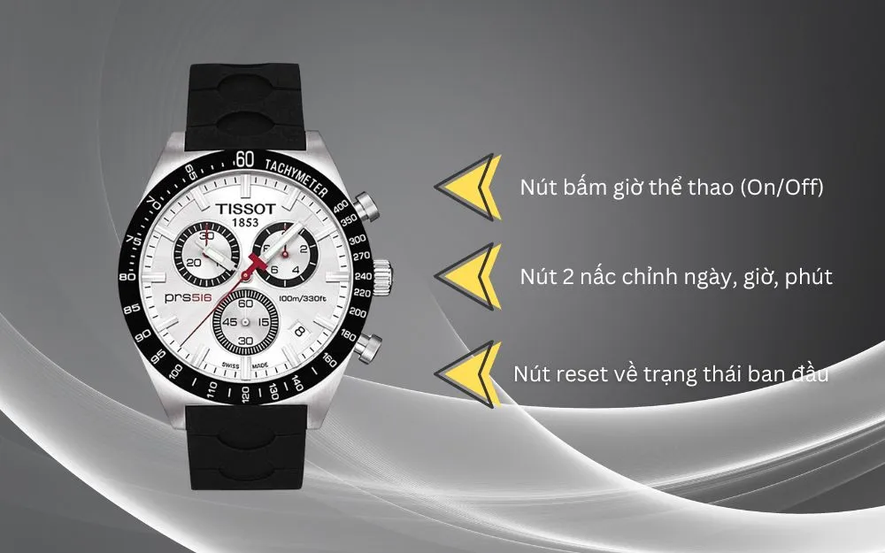 Đồng hồ Tissot Quartz Chronograph (Máy pin bấm giờ thể thao) - 5