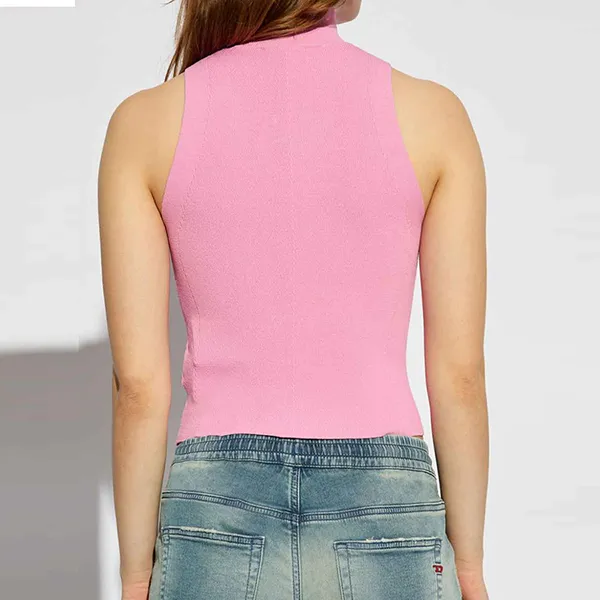 Áo Ba Lỗ Nữ Diesel M-Onervax-Top Ribbed-Knit Turtleneck Top A130200DLAX377 Màu Hồng Size XS - Thời trang - Vua Hàng Hiệu