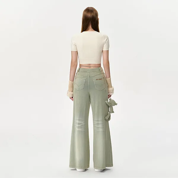 Áo Croptop Nữ 13 De Marzo Doozoo Hollow Out Knit Top Beige Màu Be Size S