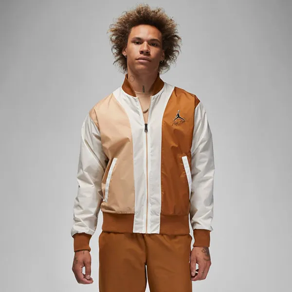 Áo Khoác Nam Nike Jordan Flight MVP Men's Jacket FB7032-281 Màu Be/Nâu Size L - Thời trang - Vua Hàng Hiệu