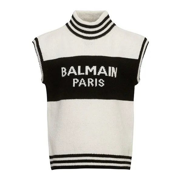 Áo Len Balmain BV9A51 Z2361 102NE Màu Trắng Size 14