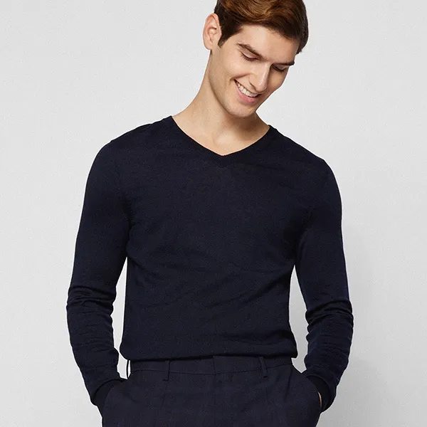 Áo Len Nam Hugo Boss 50468261 404 Màu Xanh Navy Size S