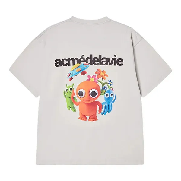 Áo Phông Acmé De La Vie ADLV Clay Alien Tshirt Màu Xám Nhạt