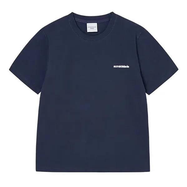 Áo Phông Nữ Acmé De La Vie ADLV French Rabbit Silhouette Woman Tshirt Màu Xanh Navy - Thời trang - Vua Hàng Hiệu