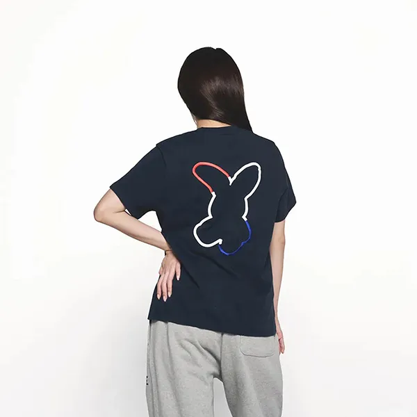 Áo Phông Nữ Acmé De La Vie ADLV French Rabbit Silhouette Woman Tshirt Màu Xanh Navy - Thời trang - Vua Hàng Hiệu