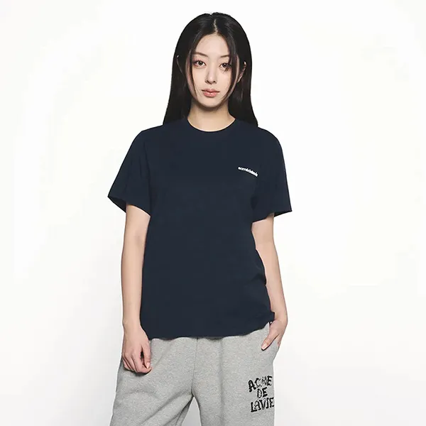 Áo Phông Nữ Acmé De La Vie ADLV French Rabbit Silhouette Woman Tshirt Màu Xanh Navy - Thời trang - Vua Hàng Hiệu