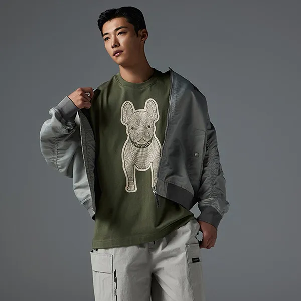 Áo Phông LifeWork Silket Racket Short T-Shirt LW255TS982 Màu Xanh Khaki