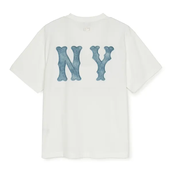 [MLB] Denim Like Coopers Overfit T-Shirt ★すぐ品切れ★ Áo Phông MLB Basic Coopers Denimlike Logo Overfit Tshirt New