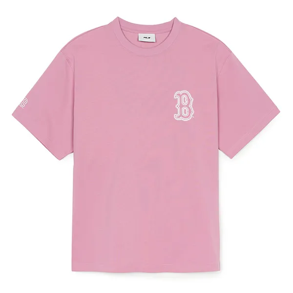 Áo Phông MLB Basic Street Logo Over Fit Tshirt Boston Red Sox 3ATSB0353-43PKP Màu Hồng - Thời trang - Vua Hàng Hiệu