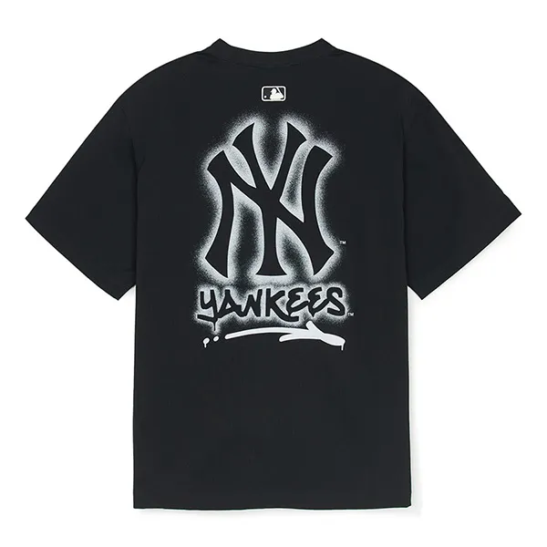 Áo Phông MLB Basic Street Logo Over Fit Tshirt New York Yankees 3ATSB0353-50BKS Màu Đen Size S