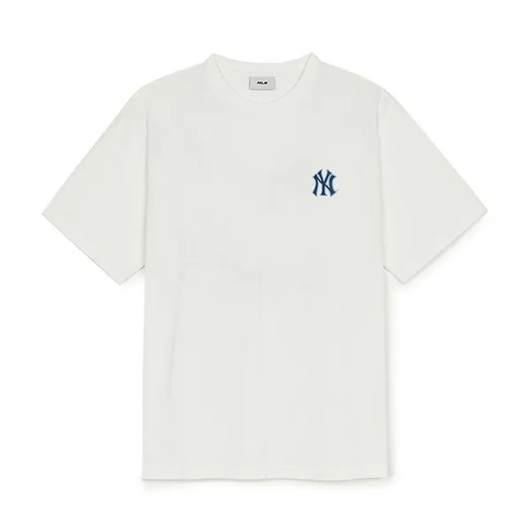 Áo Phông MLB Classic Monogram Big Lux Over Fit T-Shirts New York Yankees 3ATSM0653-50IVS Màu Ivory Size M