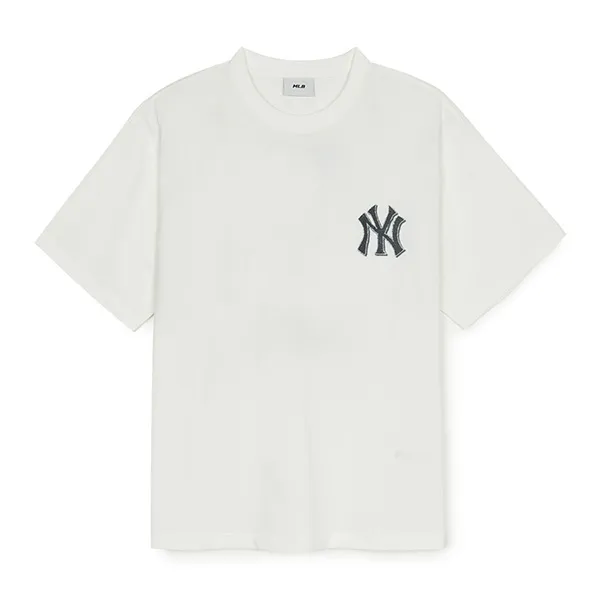 Áo Phông MLB Denimlike Monotive Over Fit Tshirt New York Yankees 3ATSM1053-50IVS Màu Ivory
