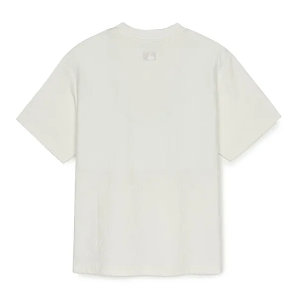 Áo Phông MLB Dia Monogram Tonal Jacquard Over Fit Tshirt New York Yankees 3ATSM1353-50IVS Màu Ivory Size S