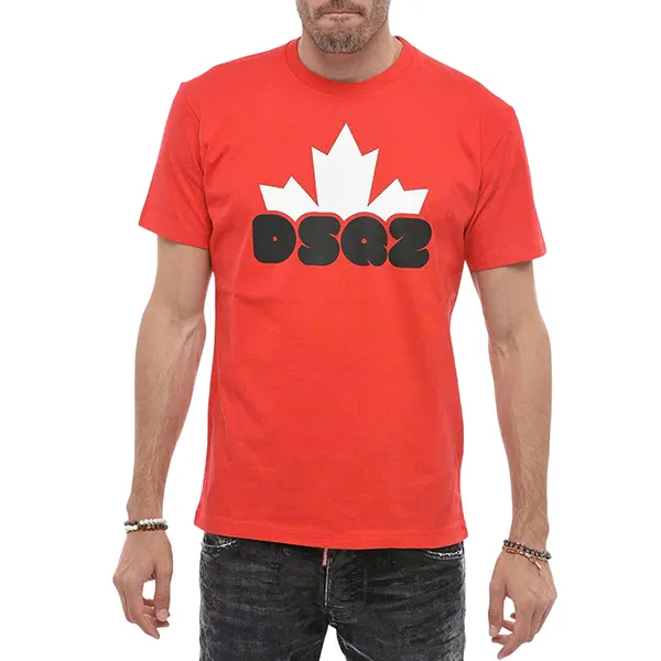 Áo Phông Nam Dsquared2 S74GD1159 Tshirt Màu Đỏ Size XS - Thời trang - Vua Hàng Hiệu