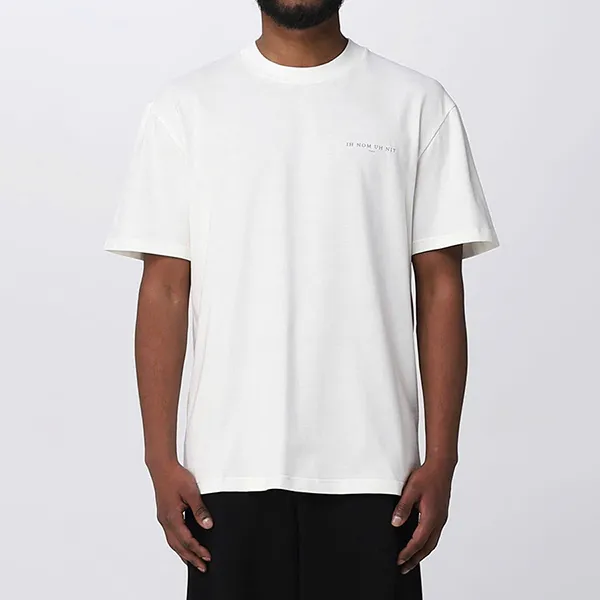 Áo Phông Nam Ih Nom Uh Nit White With Mask Logo Printed NUS23231 Tshirt Màu Trắng Size S - Thời trang - Vua Hàng Hiệu