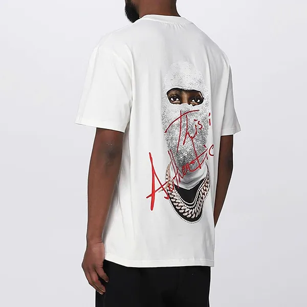 Áo Phông Nam Ih Nom Uh Nit White With Mask Logo Printed NUS23231 Tshirt Màu Trắng Size S - Thời trang - Vua Hàng Hiệu