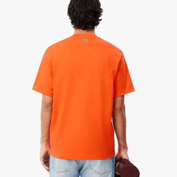 Áo Phông Nam Lacoste Men's Print T-Shirt TH6562 51 P40 Màu Cam Size S