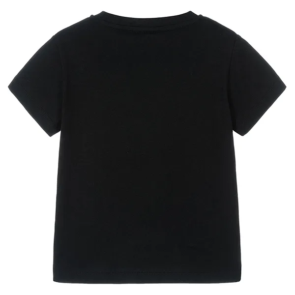 Áo Phông Trẻ Em Versace Strass Logo T-Shirt 1000052 1A11469 2B130 Màu Đen Size 14Y