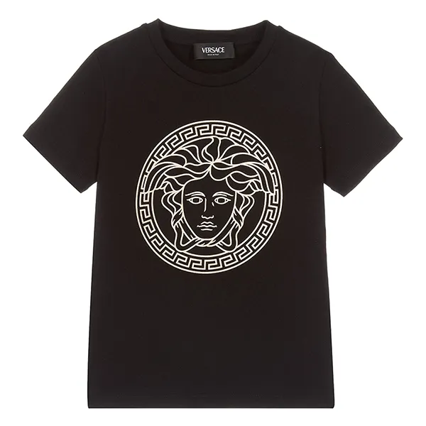 Áo Phông Trẻ Em Versace Jeans Couture T-Shirt 1000239 1A11718 2B130 Màu Đen Size 14Y