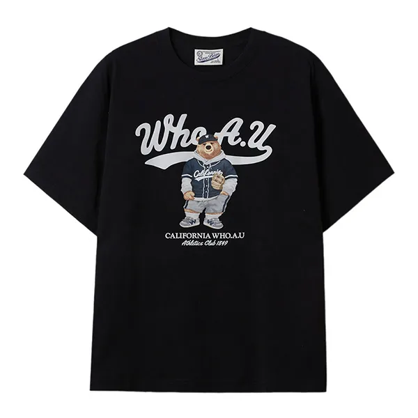 Áo Phông WHOAU Steve Photo WHRPF2351U Tshirt Màu Đen